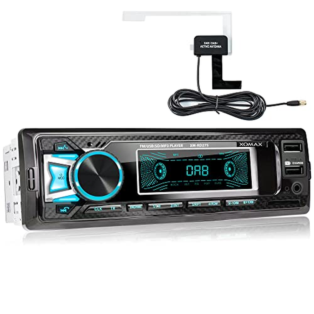 Autorádio XOMAX XM-RD275 s DAB+ tunerem a anténou I FM RDS I Bluetooth hands-free systém I 2xUSB, SD, Aux I 7 barev I 1 DIN